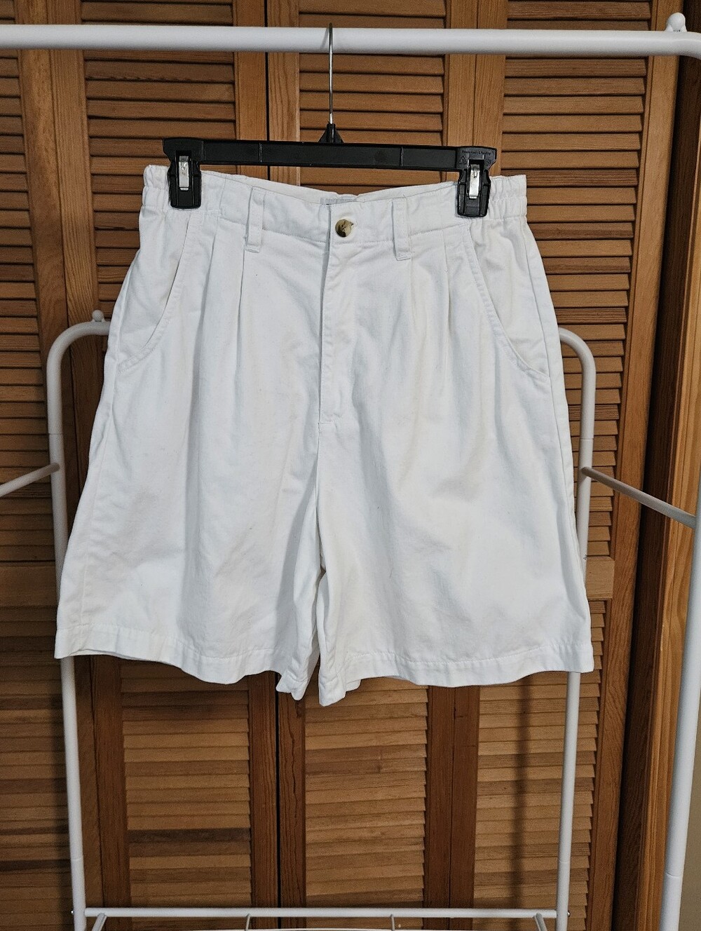 Vintage 90s Fisherman Eclectic Grandpa Heritage Pleated White Bermudas